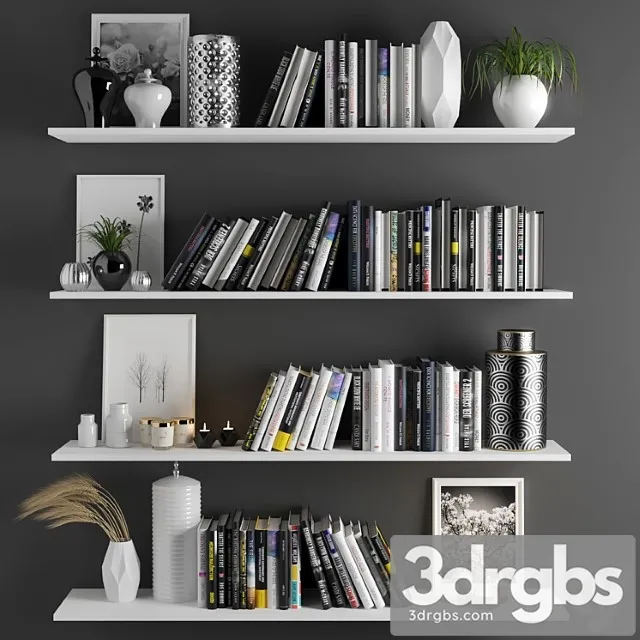 Decorative set Set1101 -book shelve 3dsmax Download