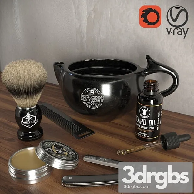Decorative set Shaving kit 3dsmax Download