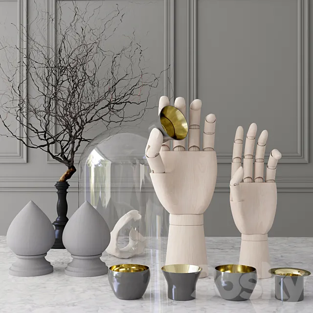 Decorative set Skultina _ Decor set Skultina 3ds Max