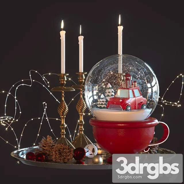 Decorative set Snow globe 3dsmax Download