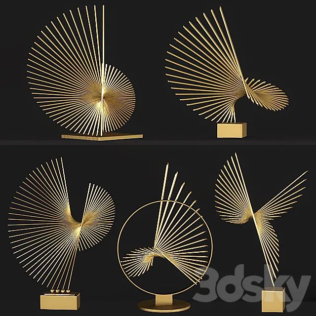 Decorative set Spiral 3DSMax File