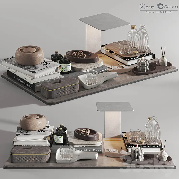 Decorative set-Tray01 3DS Max Model