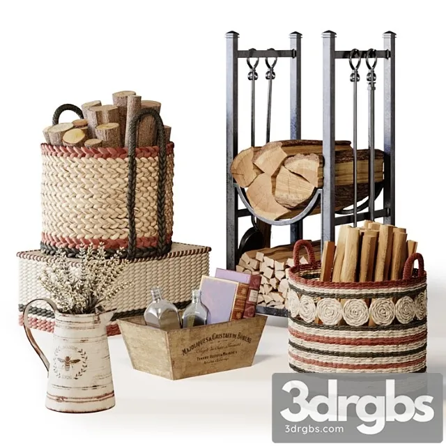 Decorative set with baskets 01