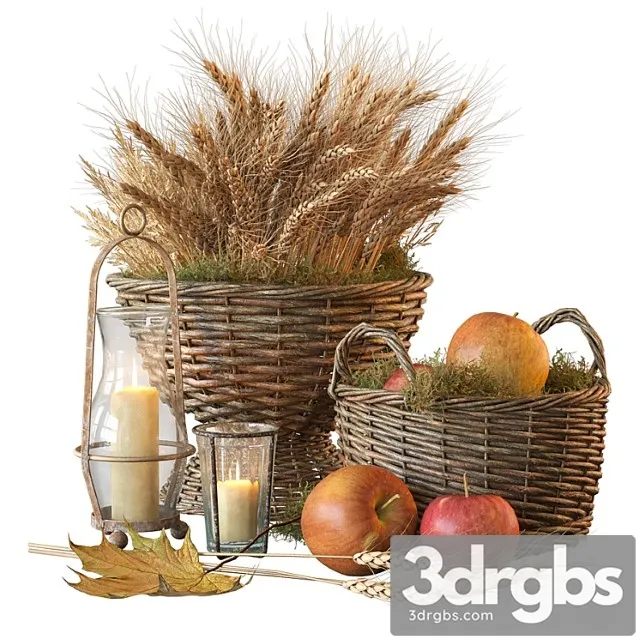 Decorative set with baskets 1 3dsmax Download