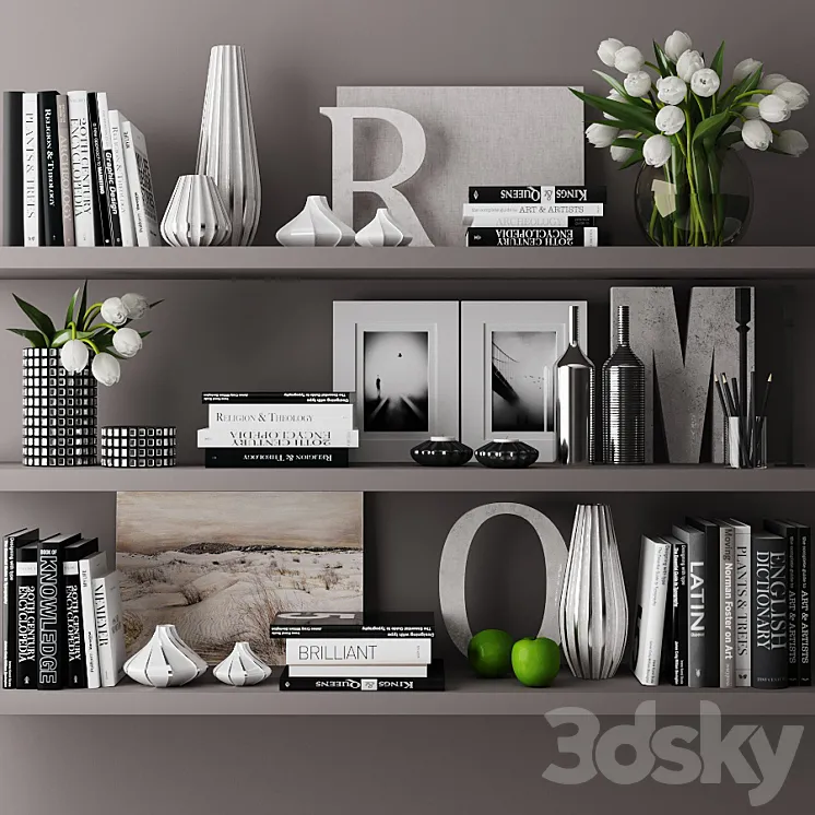 decorative set with books 03 3DS Max