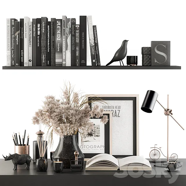 Decorative Set with Bouquet – Set 63 3DS Max Model