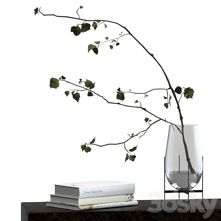 Decorative set with branch 3DS Max