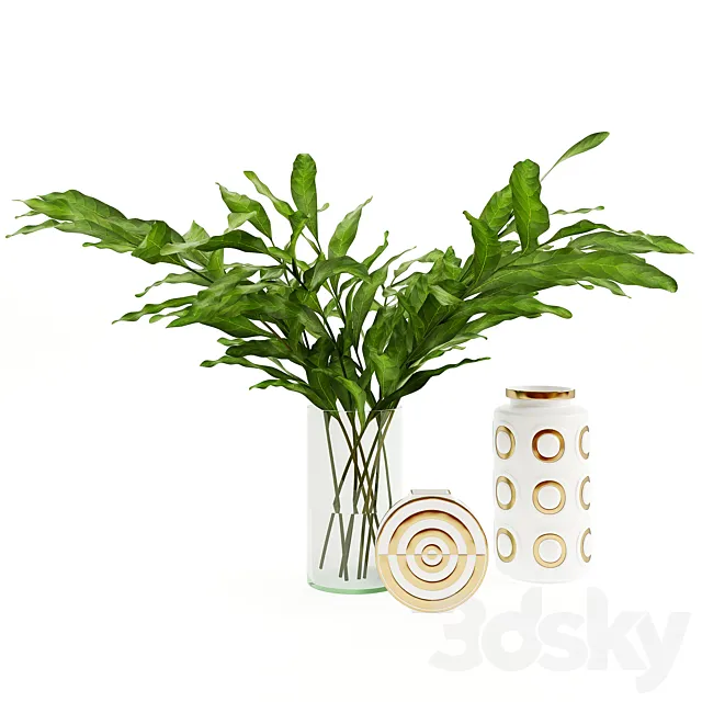 Decorative set with branches 3ds Max