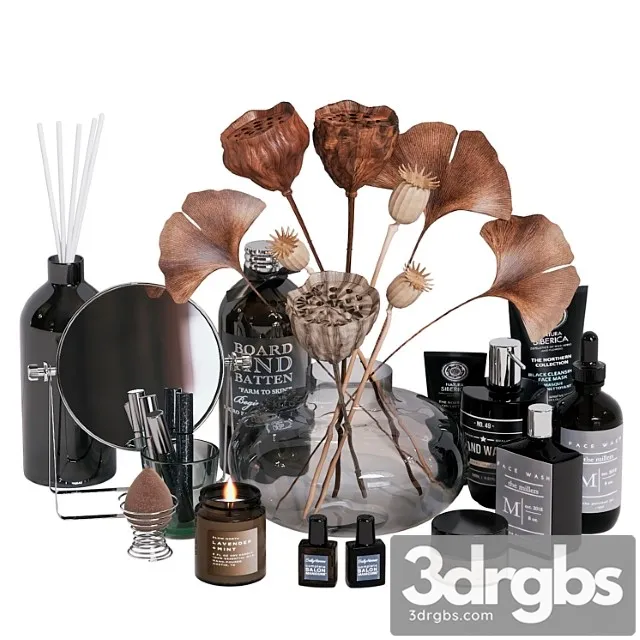 Decorative set with cosmetics