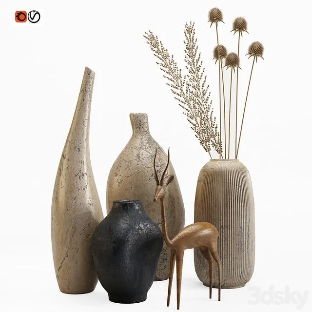 Decorative set (with deer) 3dsMax Model