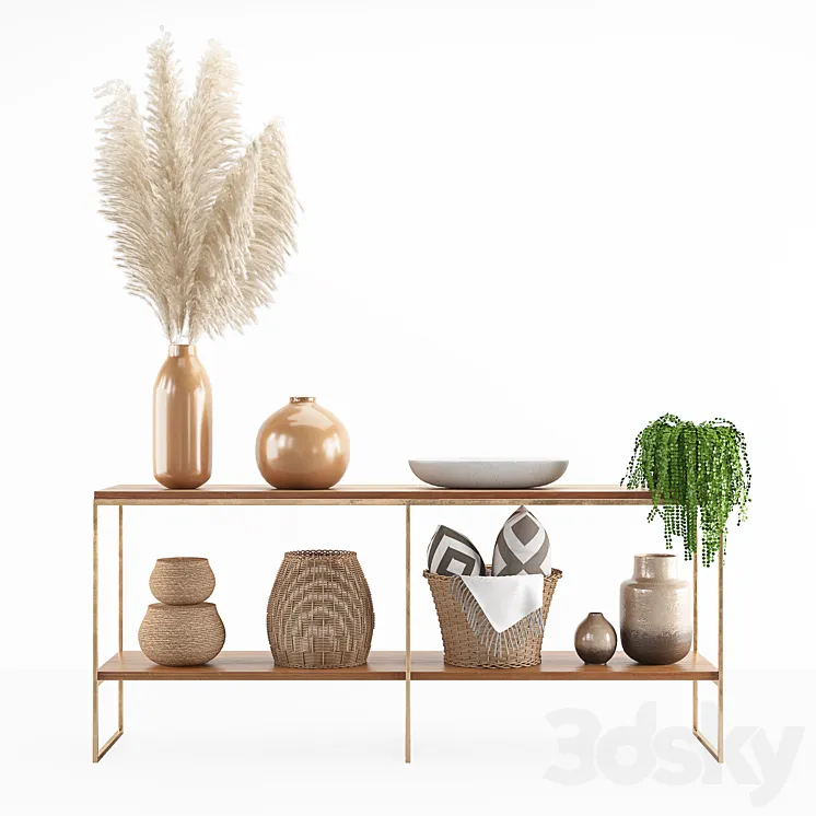 decorative set with pampas 3DS Max