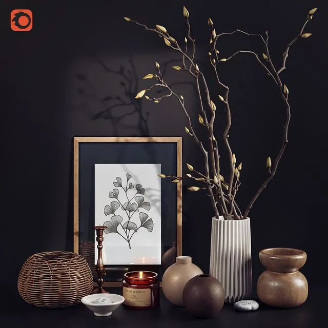 Decorative set with pictures 3dsMax Model