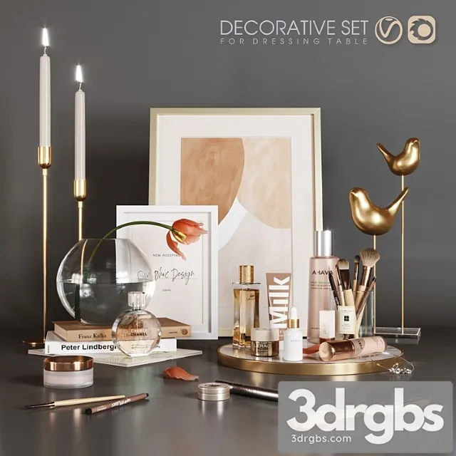 Decorative set with tulip 3dsmax Download