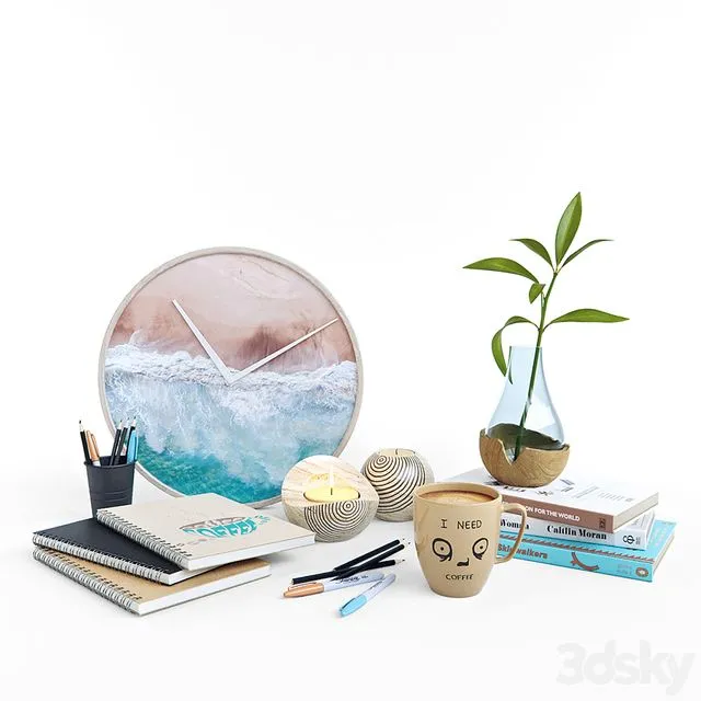 Decorative set with turquoise accents 3dsMax Model