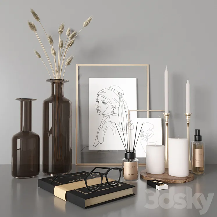 Decorative set Zara Home 3DS Max