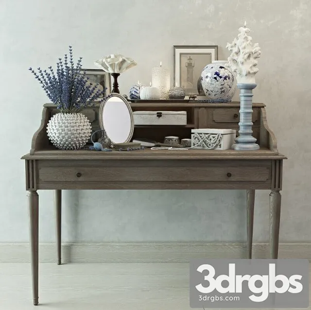 Decorative Set Zara Home Console Table 3D Model 3dsmax Download