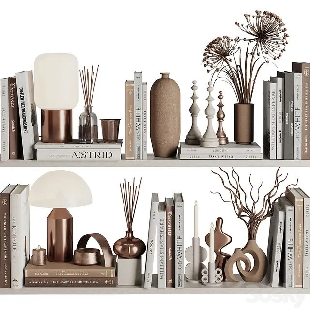 Decorative Set46 with books 3dsMax Model