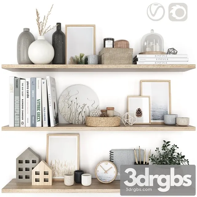 Decorative shelf set 3dsmax Download