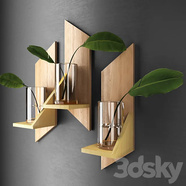 Decorative shelves with sheets 3DSMax File