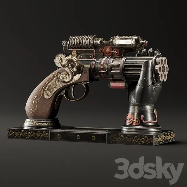 Decorative Steampunk Gun 3DSMax File