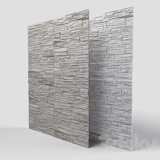 Decorative stone. White slate 3DSMax File