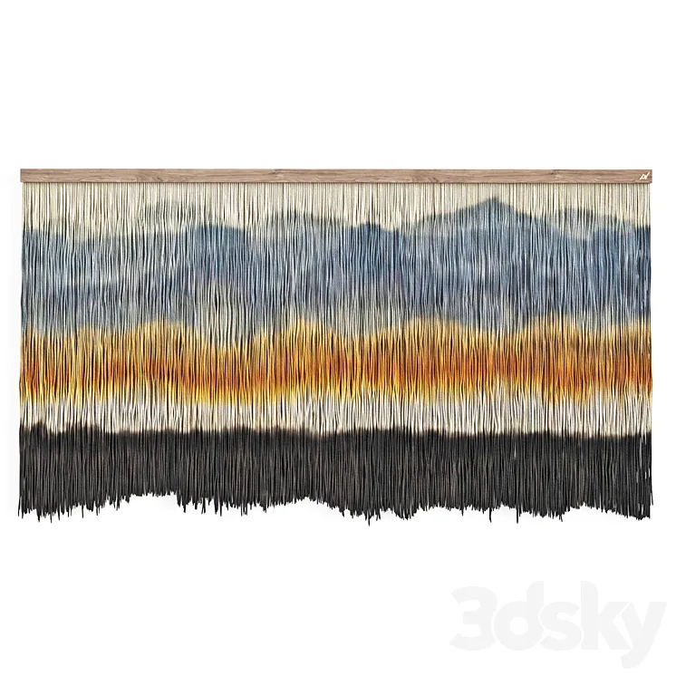 Decorative textile panel Blue Ridge 3DS Max Model