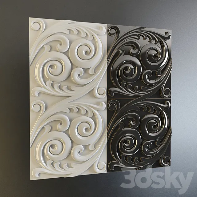 Decorative tiles 724 3ds Max