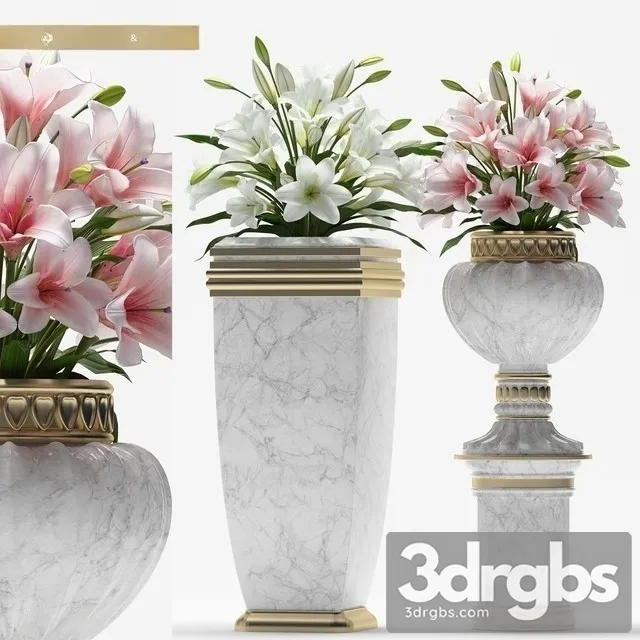 Decorative Vase Lily 3dsmax Download