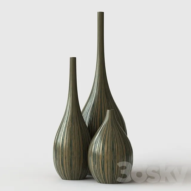 Decorative vase made of wood “LP 588” 3ds Max