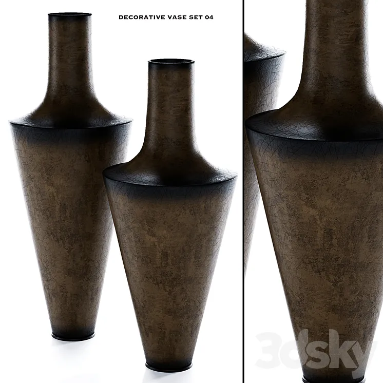 decorative vase set 04 3DS Max