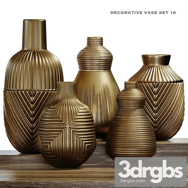 Decorative Vase Set 16 3dsmax Download