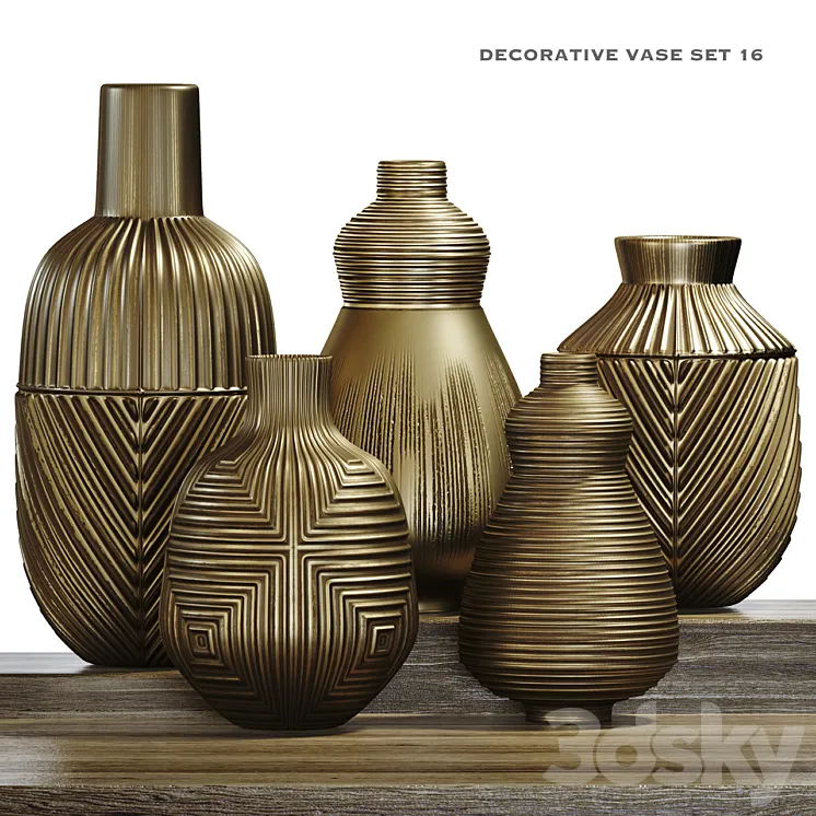 decorative vase set 3DS Max