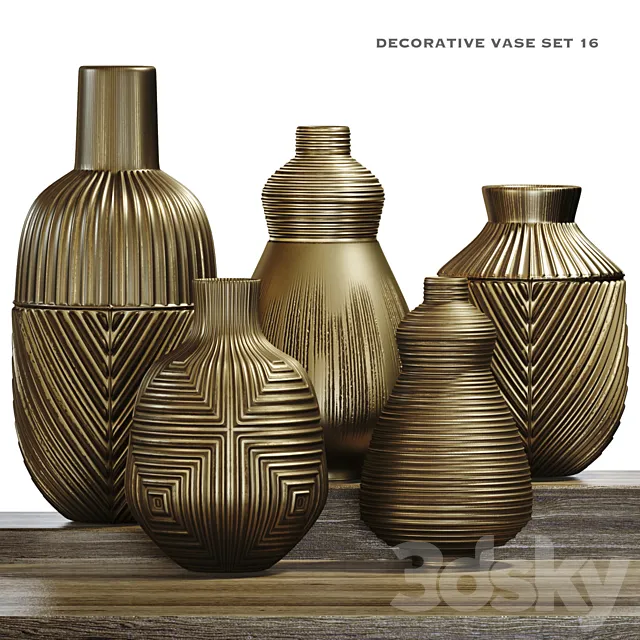 decorative vase set 3DSMax File
