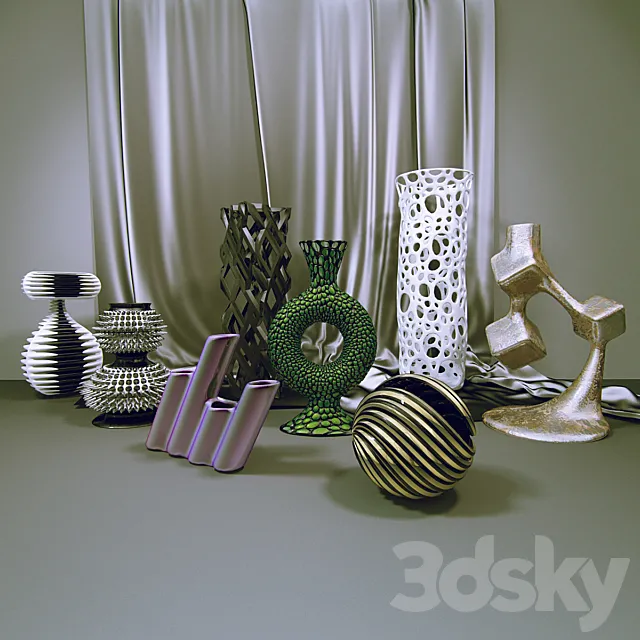 Decorative vases 3ds Max