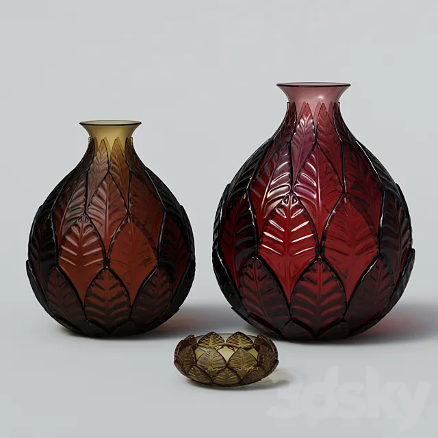 Decorative vases “Autumn Motives” 3ds Max