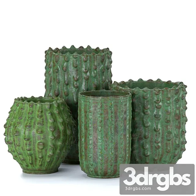 Decorative Vases Cactus 3dsmax Download