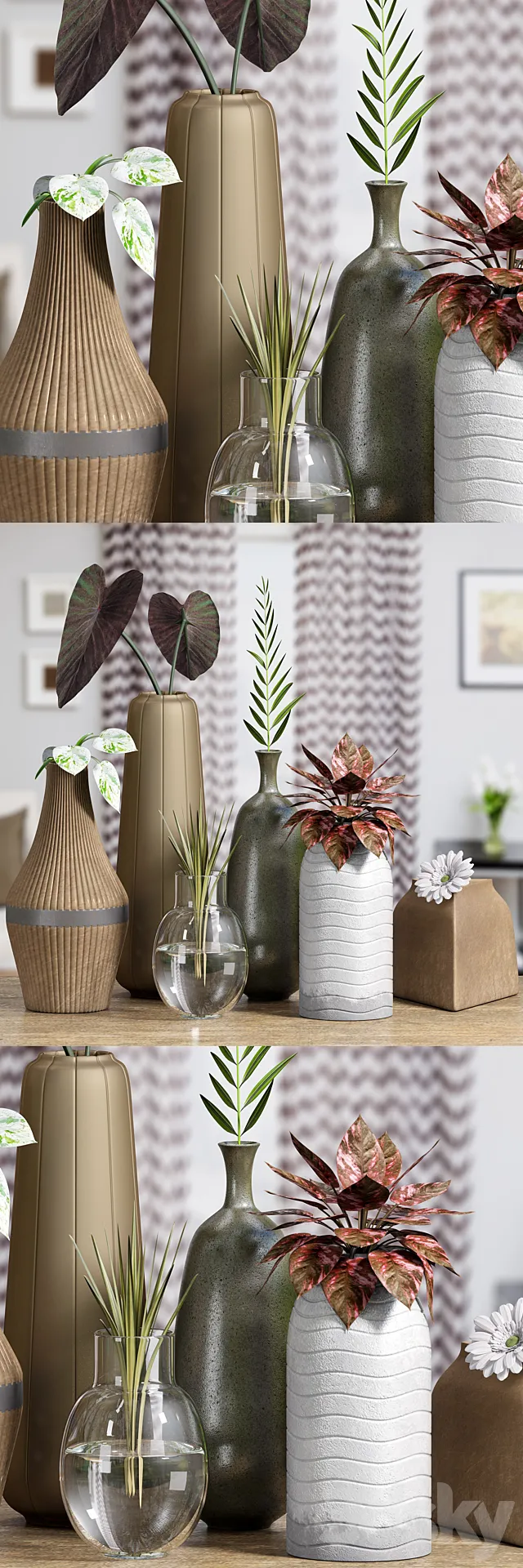 DECORATIVE VASES SET -3 3ds Max