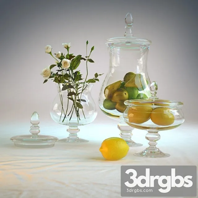 Decorative Vases With Fruits 3dsmax Download