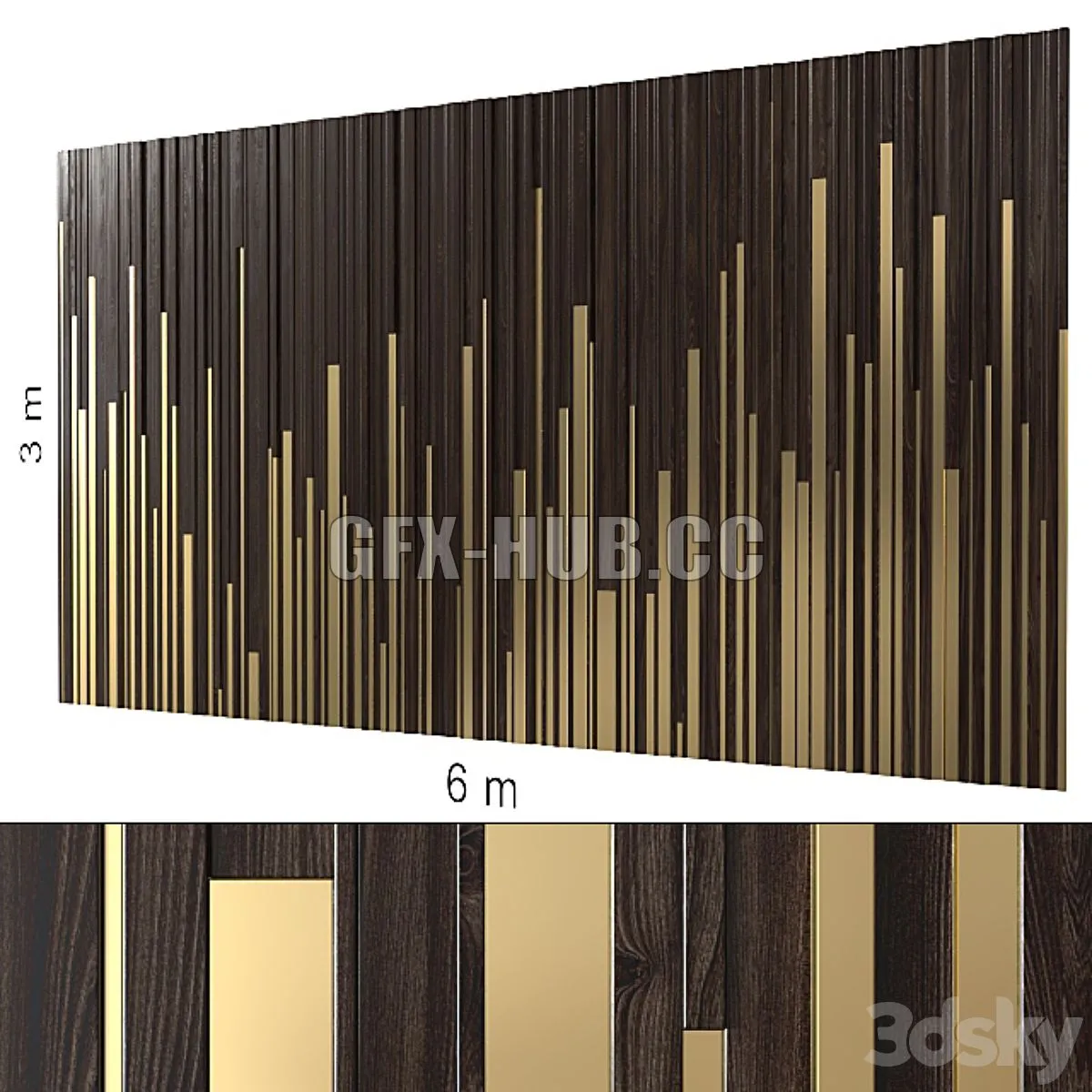 Decorative wall 101 3dsMax Model