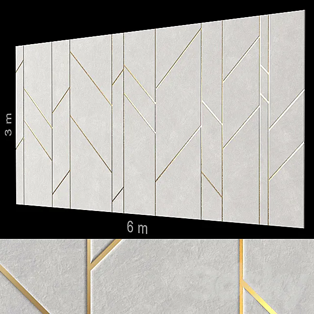 Decorative wall 138. 3DS Max Model