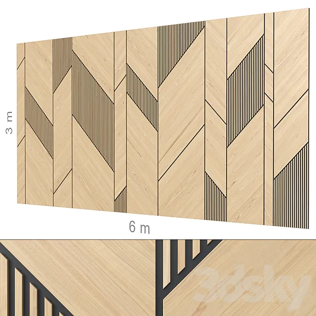 Decorative wall 256. 3ds Max