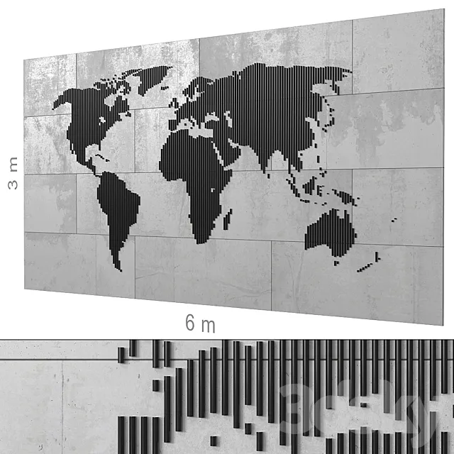 Decorative wall 271. 3ds Max