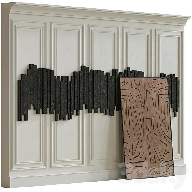 Decorative wall composition 23 3ds Max