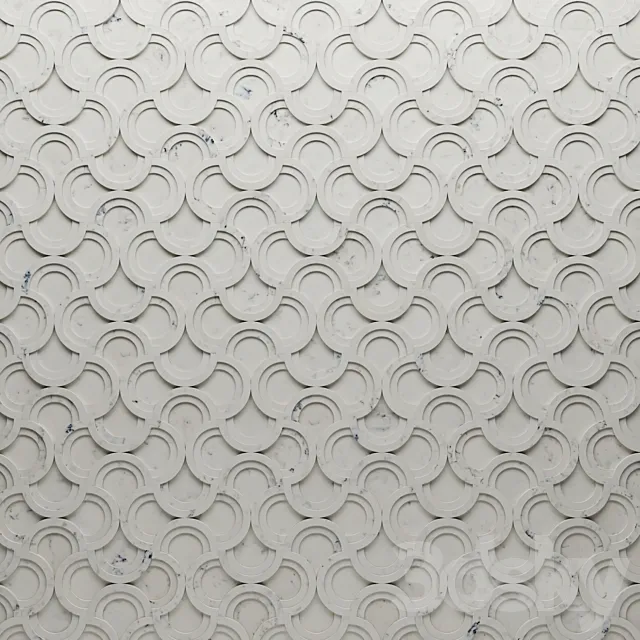 Decorative wall marble panels 3ds Max