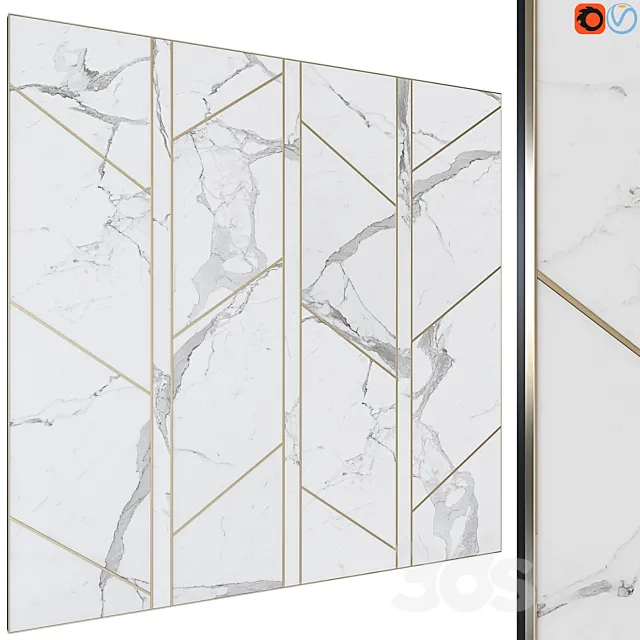Decorative wall panel 18 3ds Max
