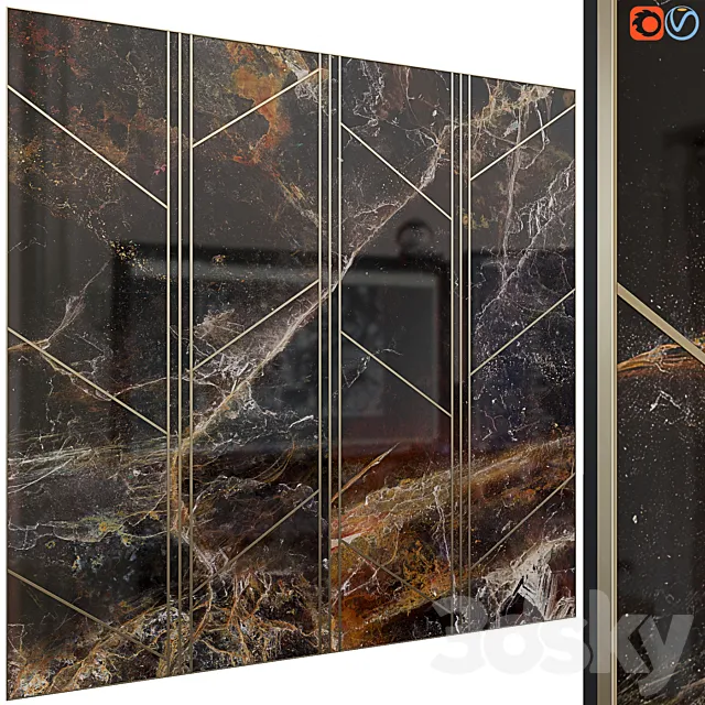 Decorative wall panel 30 3ds Max