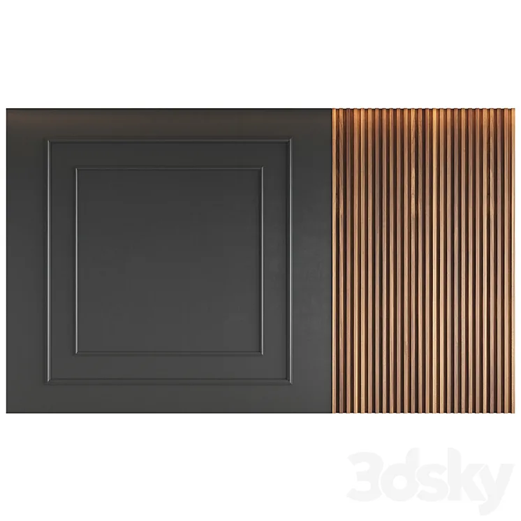 Decorative wall panel 3DS Max