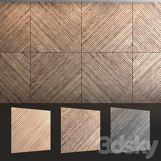 Decorative wall panel 3ds Max