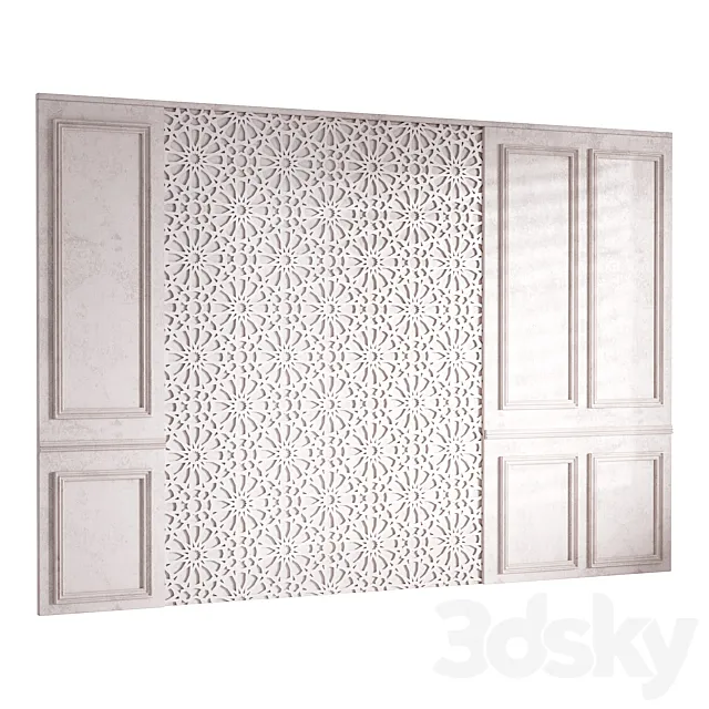 Decorative Wall panel 59 3ds Max