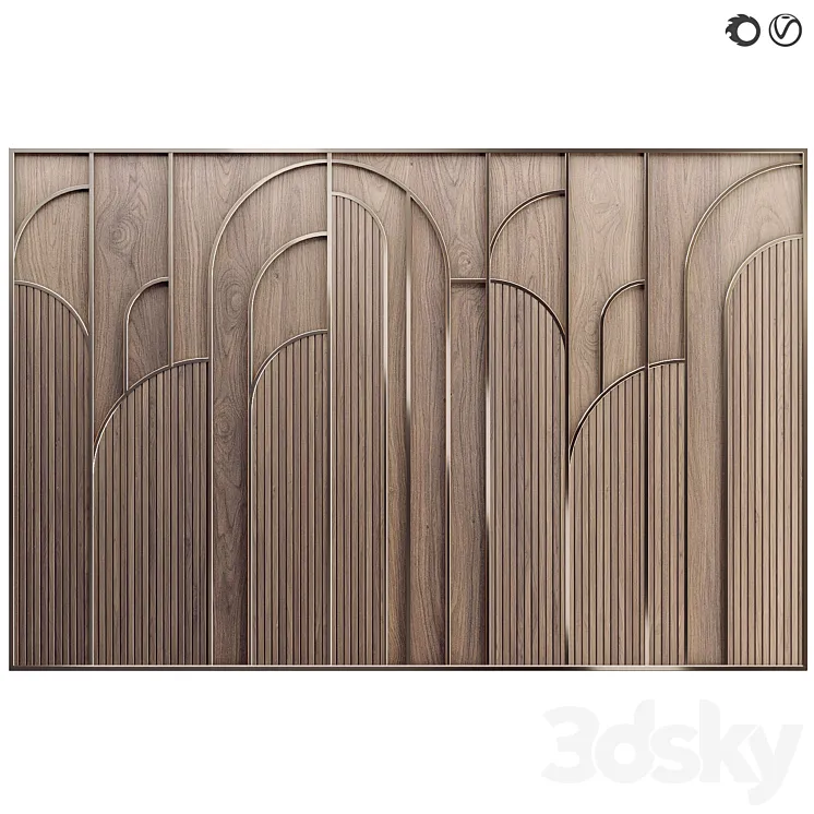 Decorative wall panel 61 3DS Max Model